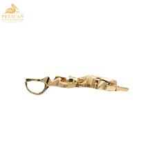 Gold Nugget Pendant 14K Yellow Gold